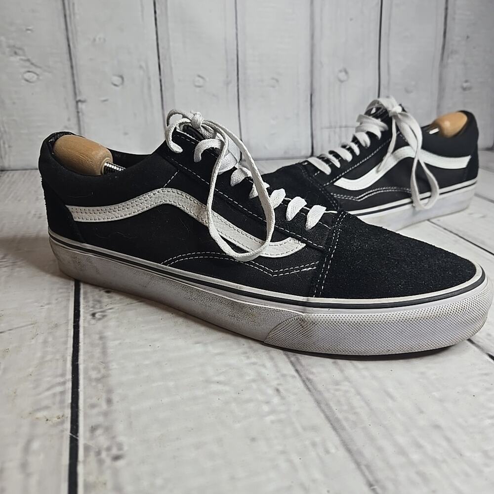Vans Old Skool Black White Skate Shoes Men’s Size 11 Suede Sneakers Classic